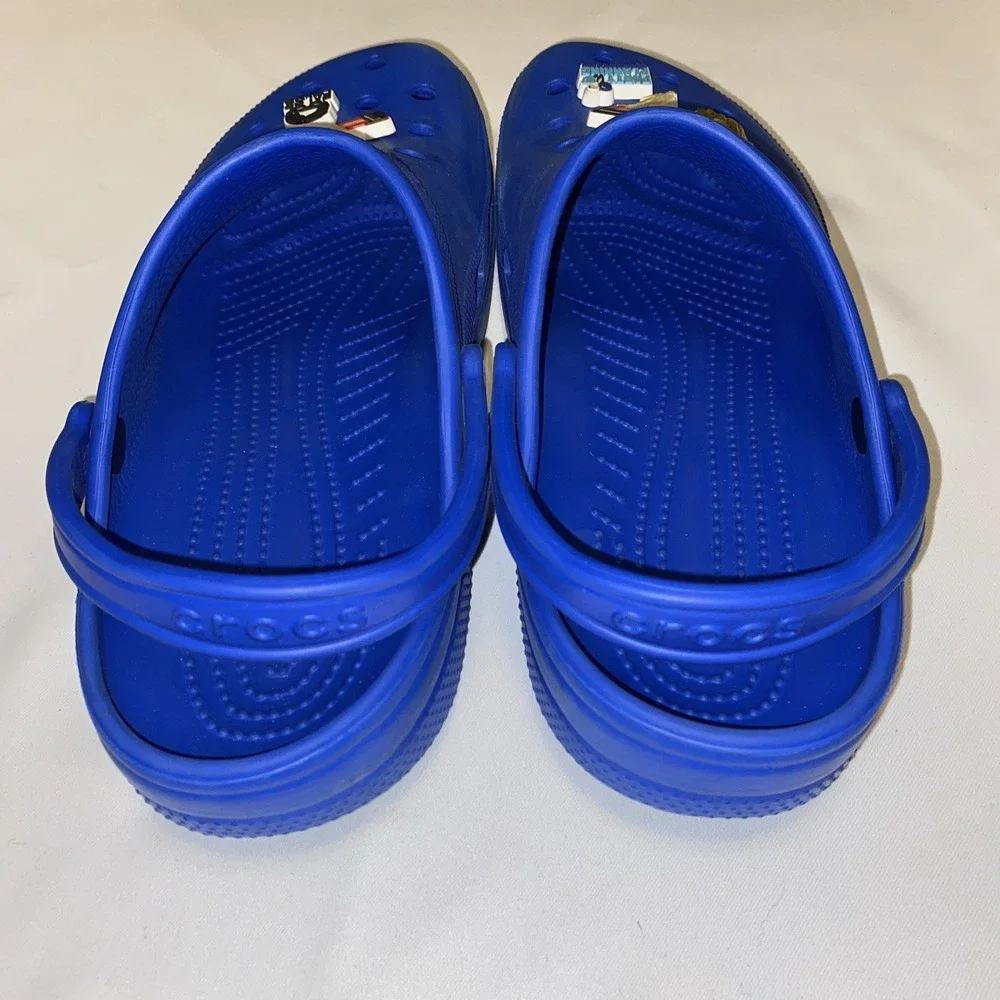 Crocs Royal Blue Men's Size 12‎ Jibbitz The Office Funny Humor